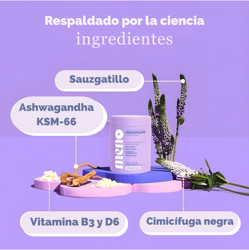 Meno -  Suplemento Para la Menopausia Formula Natural 60 Capsulas